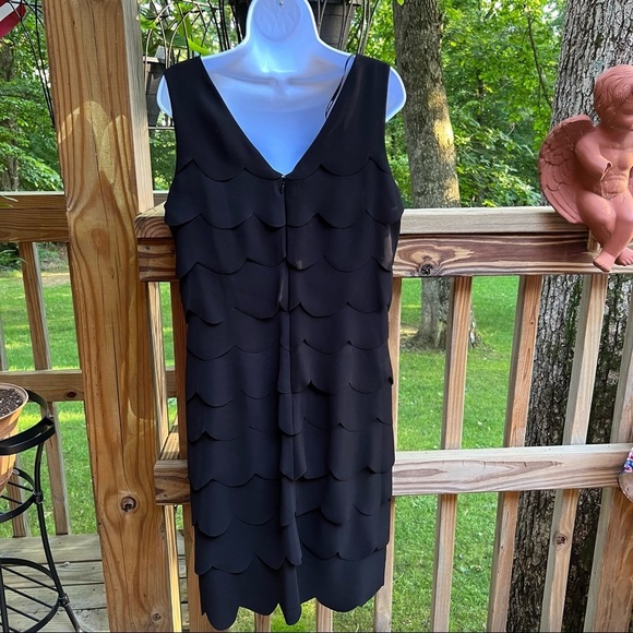 Julia Jordan Black Dress, Size 14, Waterfall, Excellent Condition - Picture 9 of 11